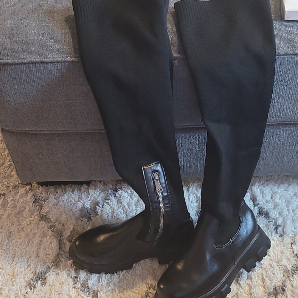 Black high boots